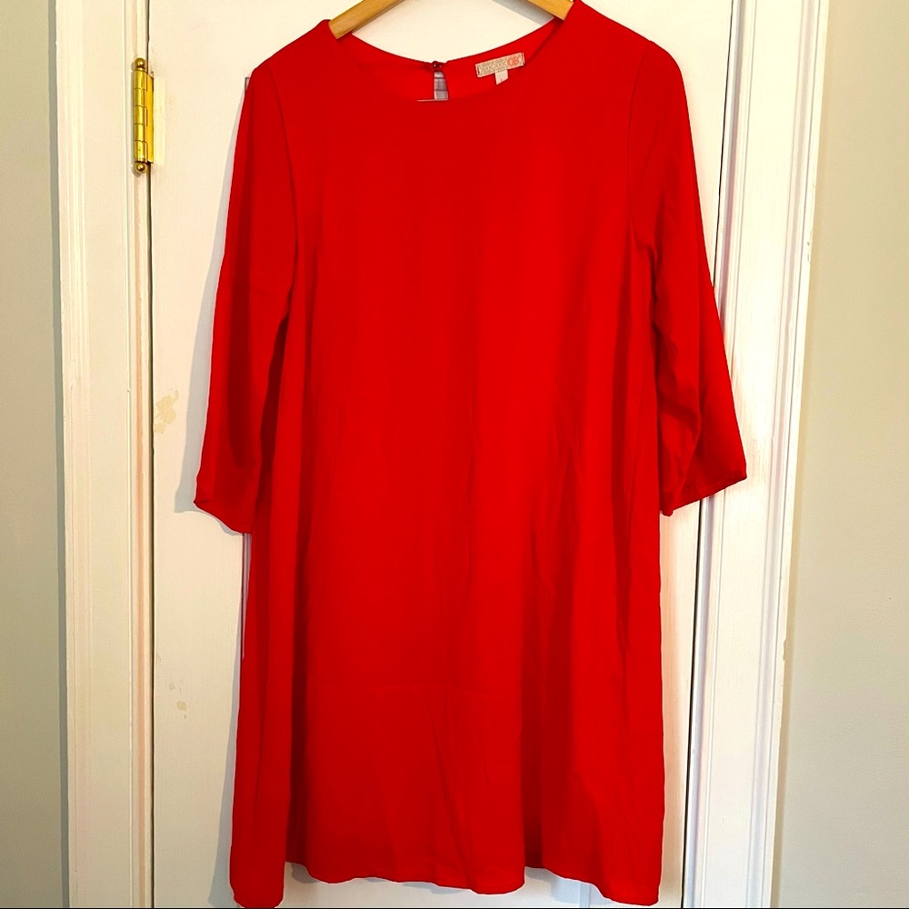 Red 3/4 Sleeve Dress